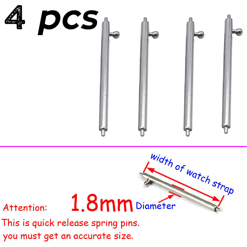 Stainless Steel Watch Strap Quick Release Bars Spring Pin Watch Repair Tool Band Connect Pins 14 15 16 17 18 19 20mm 21 22 24mm