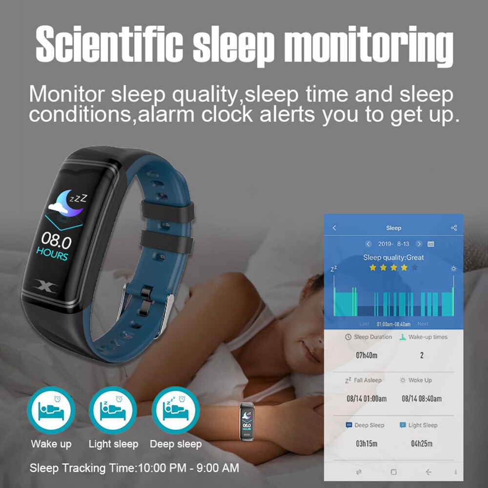 V30s smart armbånd bt sport fitness tracker puls søvn sundhed monitor storskærm smart ur
