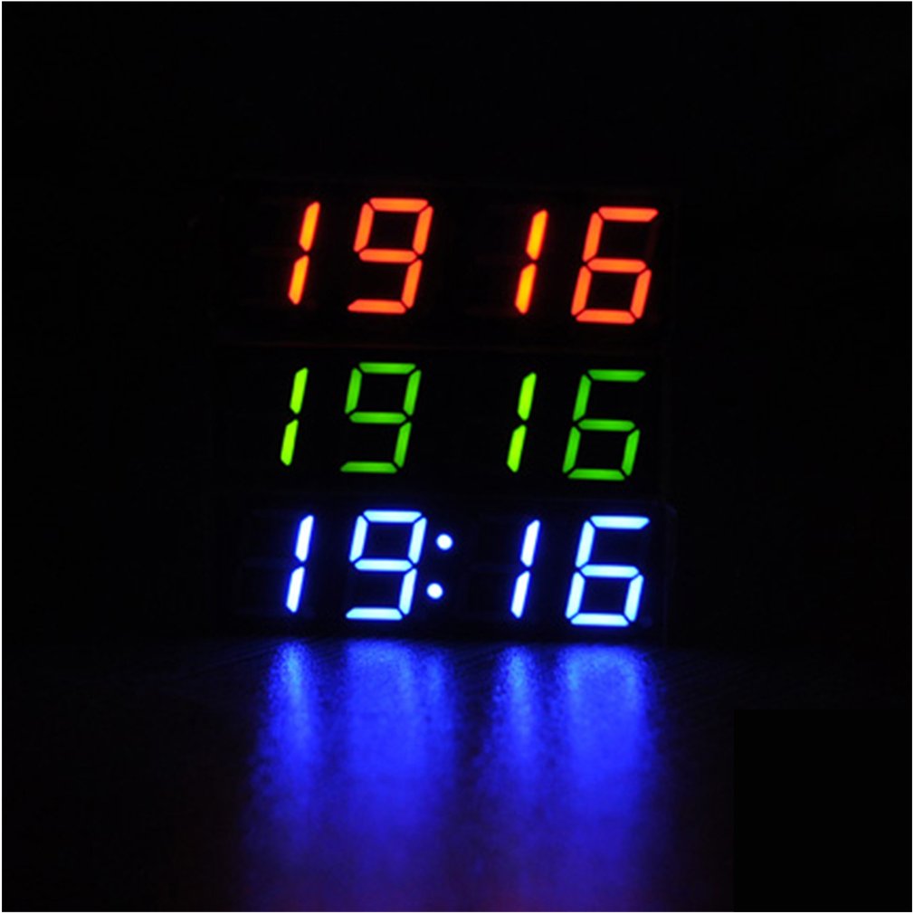 3 in 1 Digital LED Time Clock Temperature Voltage Module Mini Voltmeter Thermometer for Car Arduino Electronic DIY