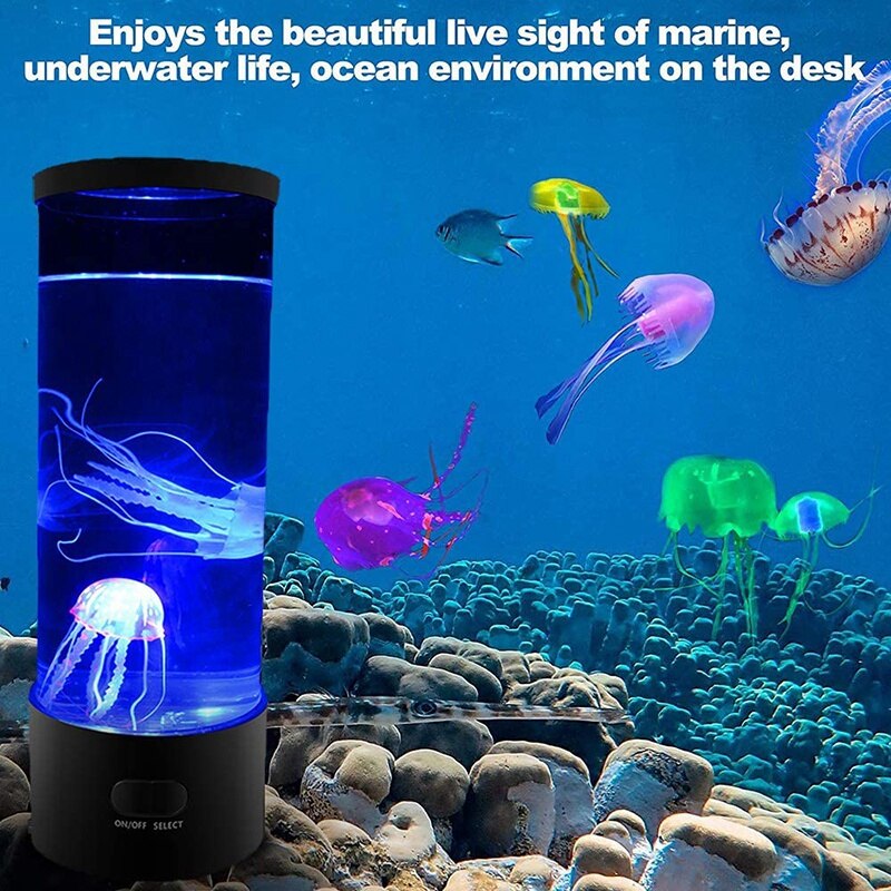 ! Lava Lamp,3D Lifelike Jellyfish Aquarium Tank Table Lamp, Futuristic Decor Mood Lamp For Room Mood Light For Relax