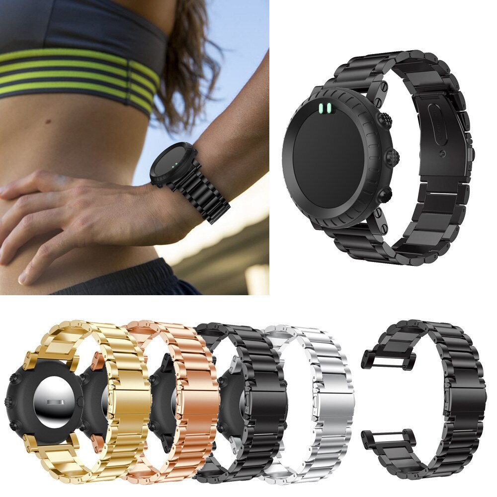 Armband roestvrij staal horlogeband voor suunto core horlogeband smart watch verstelbare vervangende band polsband accessoires