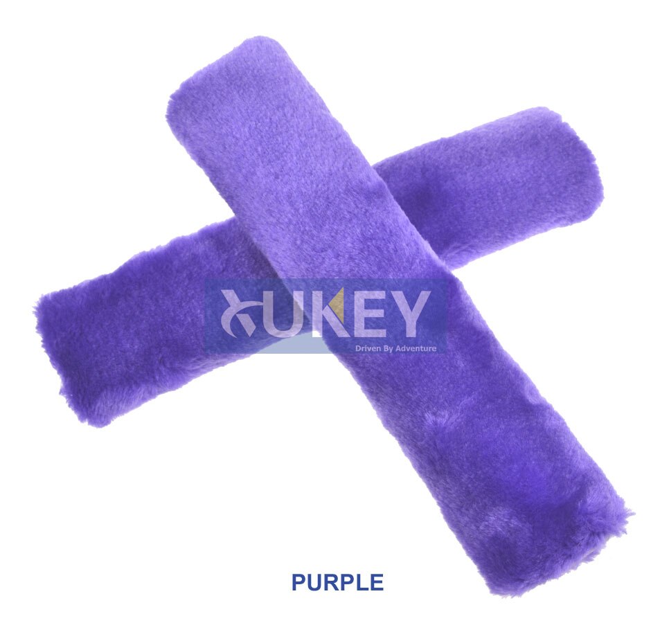 Xukey faux saueskinn ull pels auto bilbelte skulderputer dekke vinter luftig sele setebelte setetrekk bil styling rosa: Purpul