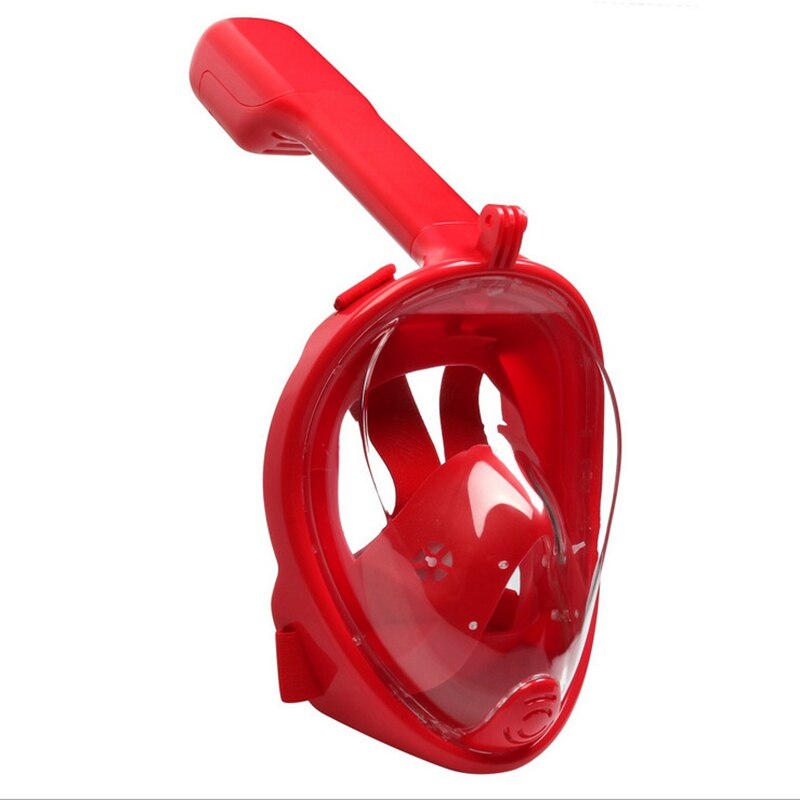6 kleuren duikmasker scuba masker onderwater anti-condens volledig gezicht snorkelmasker dames heren kinderen zwemmen snorkel duikuitrusting: Rood / L/xl