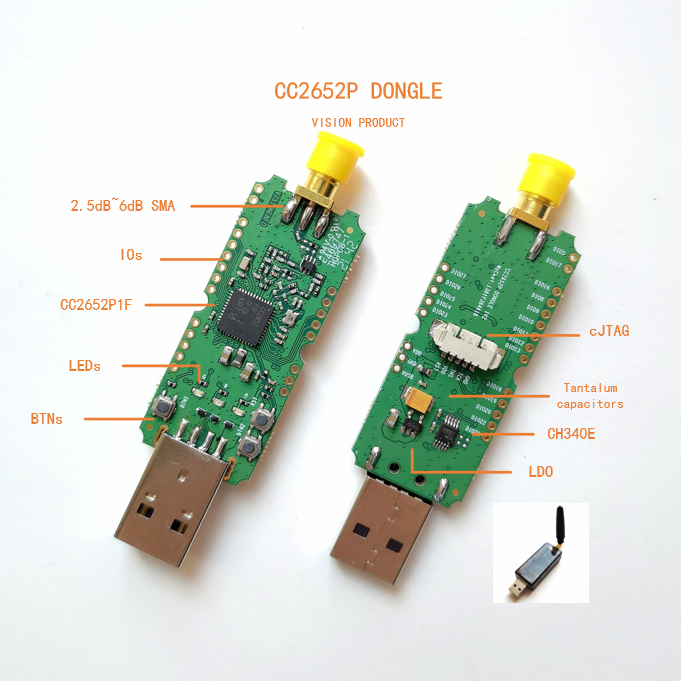 CC2652P Dongle Zigbee2MQTT ZHA Coordinator Home Assistant BLE Thread USB Dongle Stick