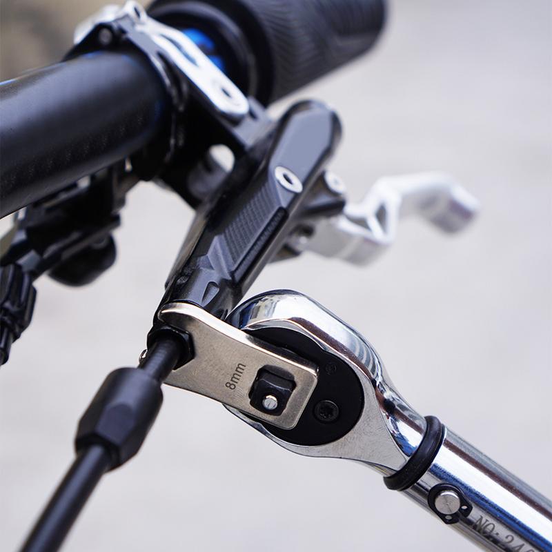 Fahrrad 8 mm Gabelschlüssel mit 1/4 Zoll Drehmomentadapter Stahl MTB Rennrad hydraulischer Scheibenbremshebel Leitungsschraubenwerkzeug