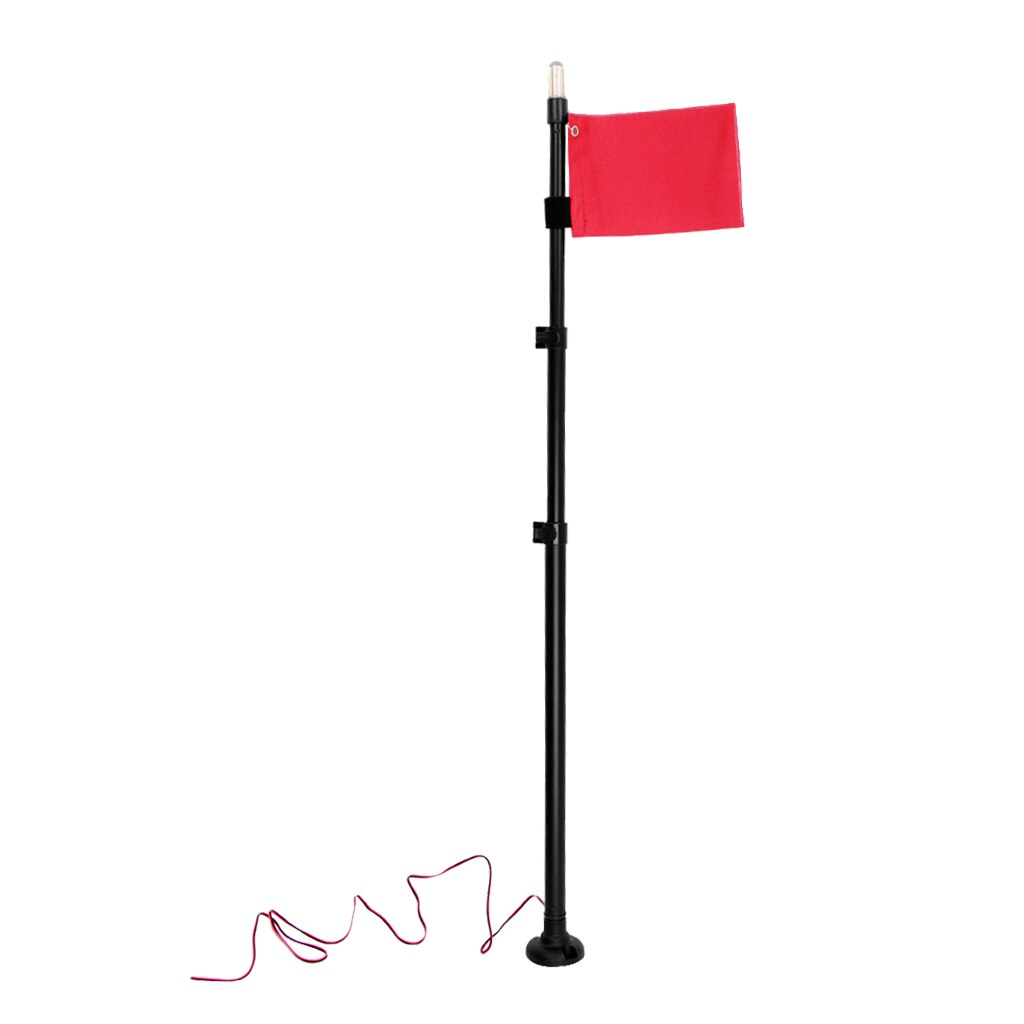 Deluxe Safety Flag With Mount Pole, Light Combo For Kayak Canoe Boat Dinghy