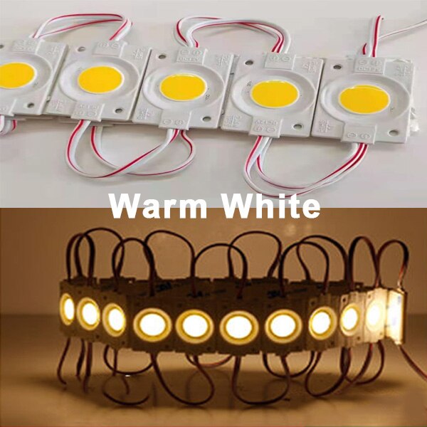 LED-modul 5050 3 LED DC12V Wasserdicht Werbung LED-Modul Weiß RGB Farbe Super Helle Beleuchtung 10 Teile/los: COB-warm weiß
