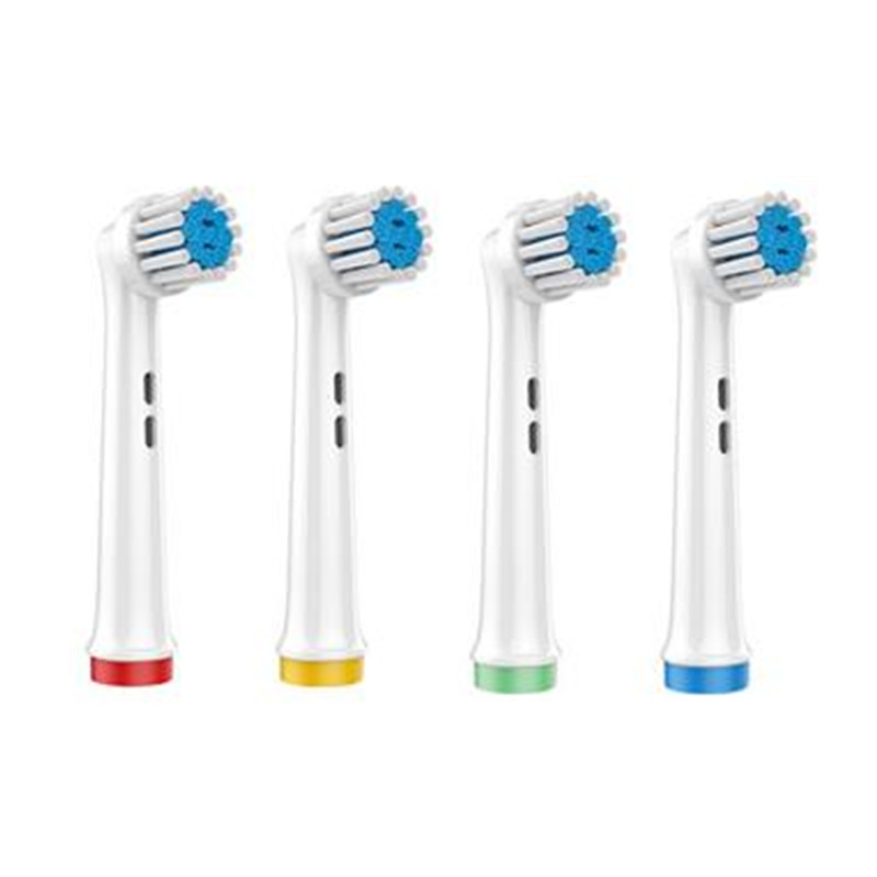 4 stk/sett elektriske tannbørstehoder til oral-b elektriske tannbørster, erstatningsbørstehoder: Oransje