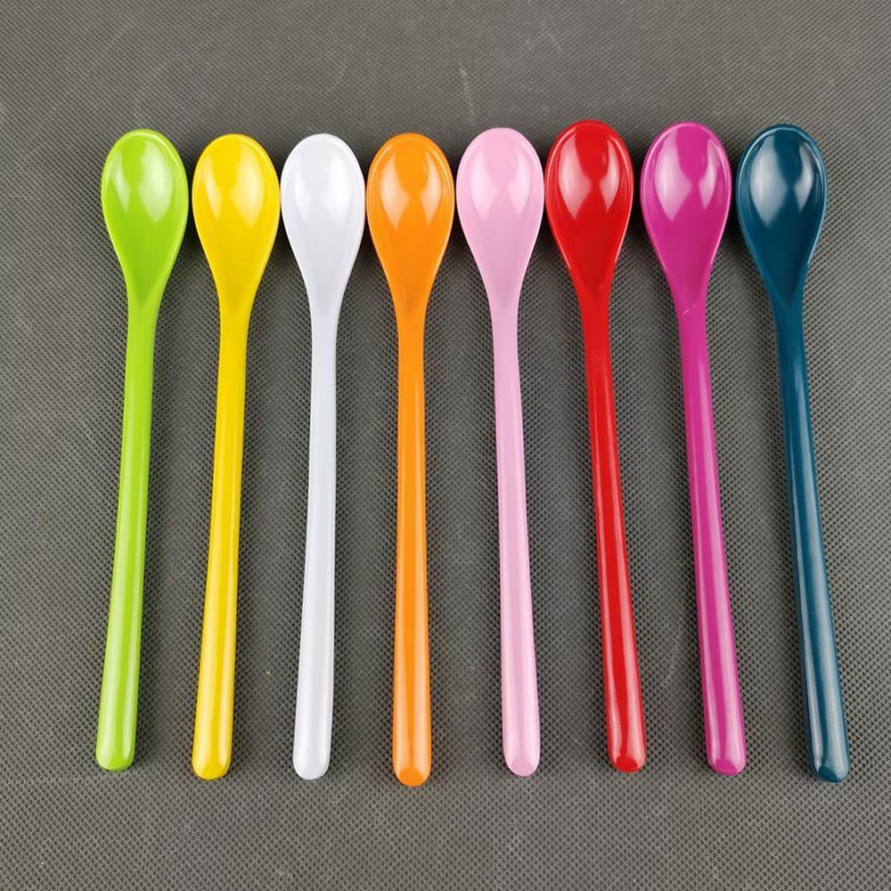 1PC Long Handle Salad Food Mixing Stirring Spoon Rice Tea Spoon Cooking Coffee Soup Tool Mixing Kitchen Dessert N9V7