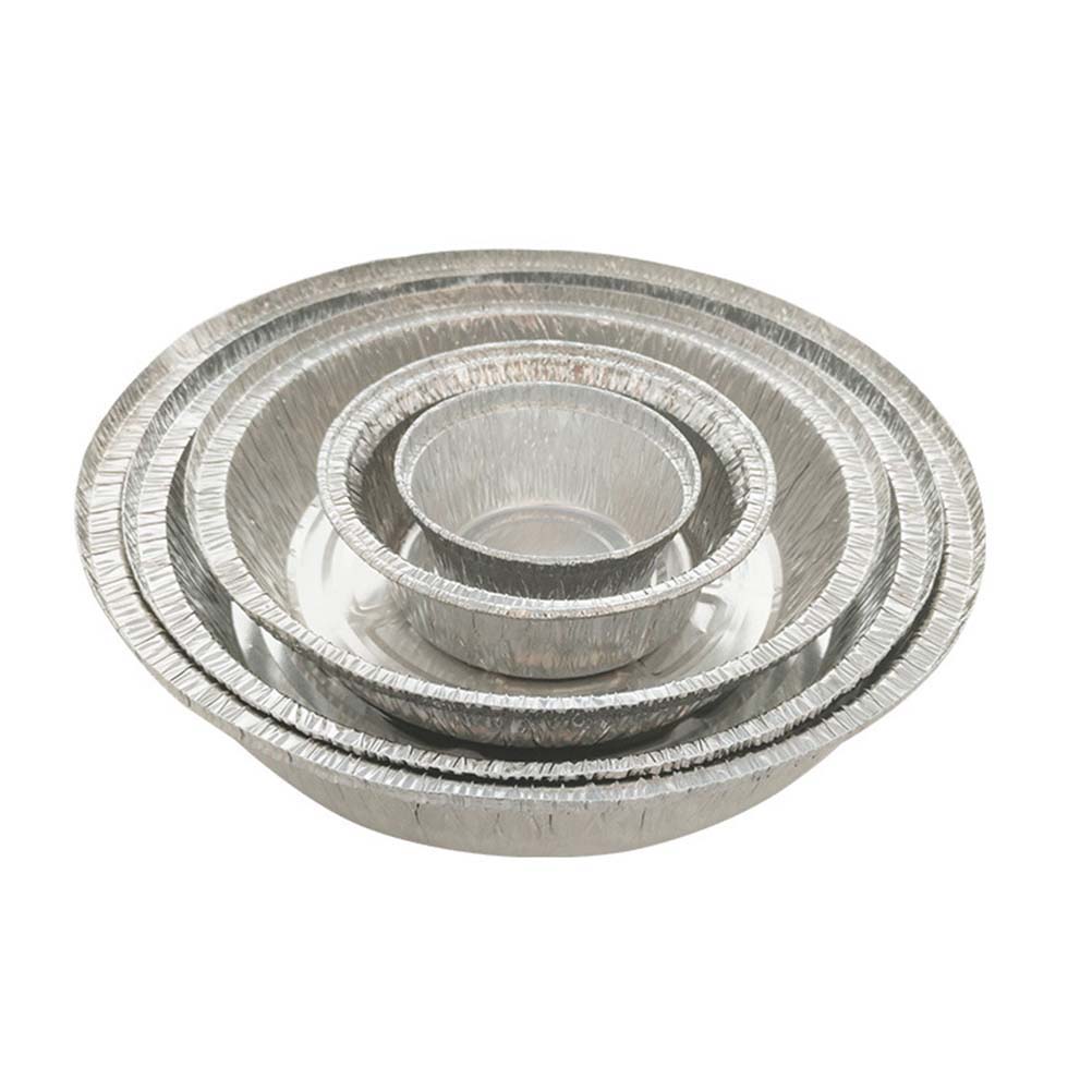 12 Pcs 1400ML Tin Folie Bowls 9 Inch Aluminiumfolie Ronde Wegwerp BBQ Lade Pie Pannen voor Zelfgemaakte Taarten taarten (Zonder Deksel)