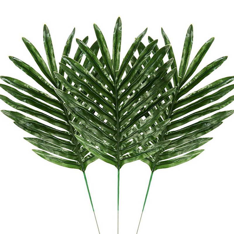 24 Pcs 2 Soorten Tropische Plant Palm Bladeren Kunstmatige Palm Bladeren Faux Bladeren Safari Bladeren Hawaiian Turtle Leaf Luau