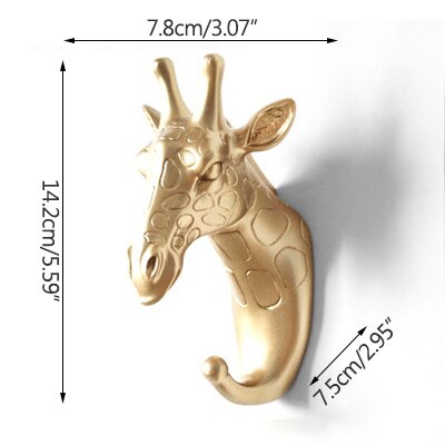 Hanger sleutelhaak multifunctionele amerikaanse kledinghaak houder decoratieve haak dierenhaak muur huishoudelijke naadloze klevende haak: Goudgiraf