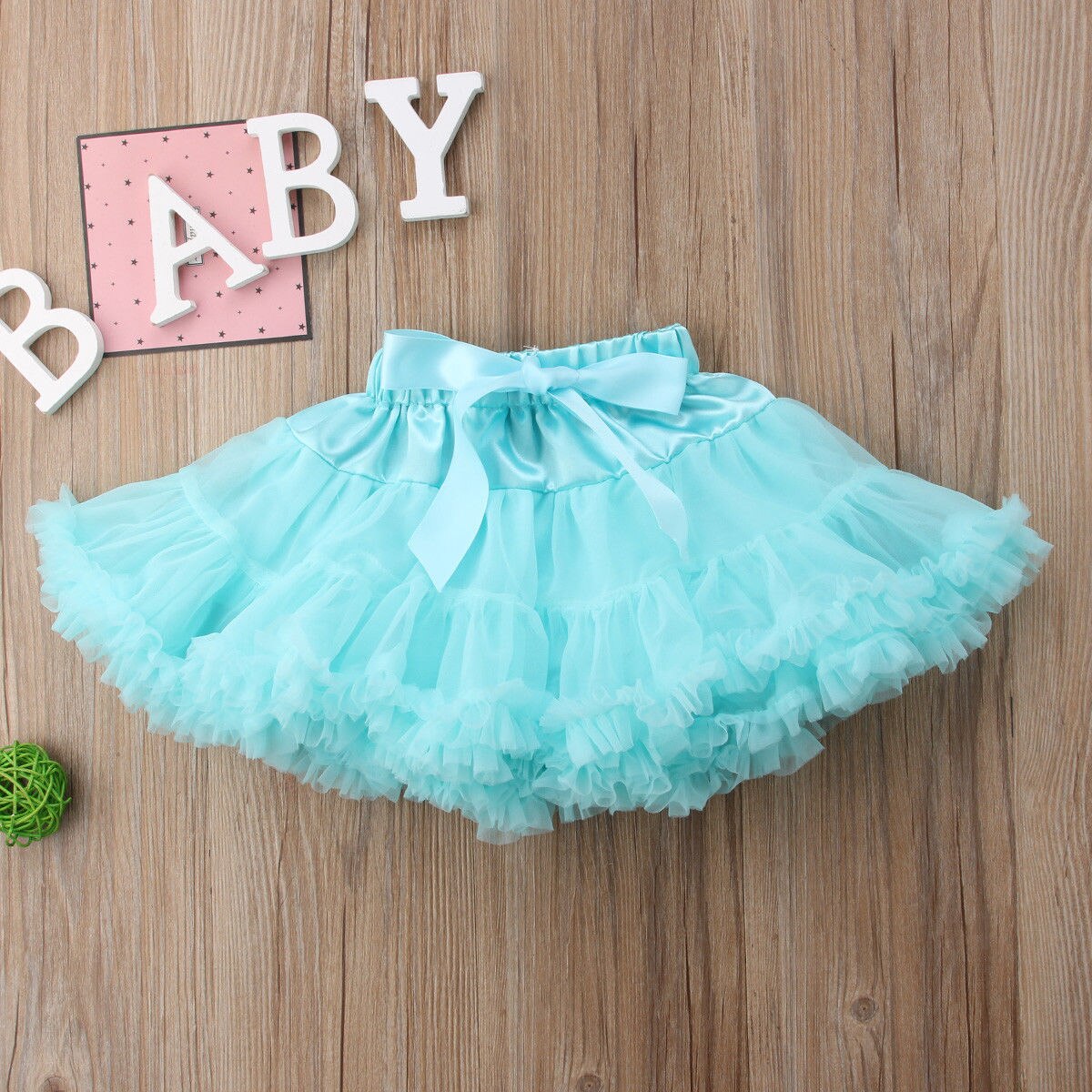 Baby Girls Tutu Skirt Ballerina Pettiskirt Fluffy Children Ballet Skirts For Party Dance Princess Girl Tulle clothes: Sky Blue