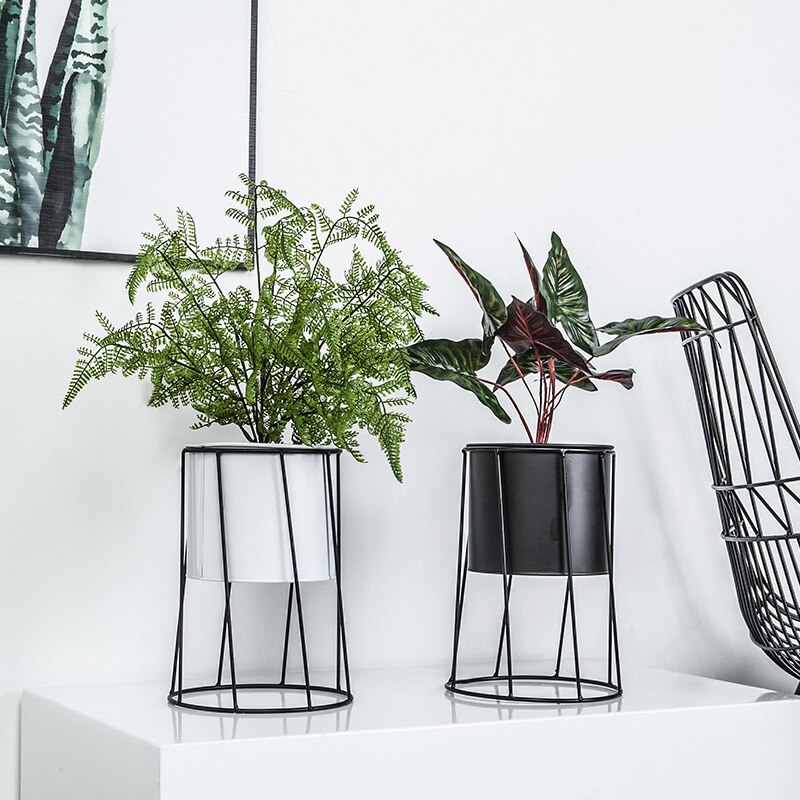nordisch Stil Kreative Blumentopf Pflanze Gestell Balkon Garten Einfache Moderne Schmiedeeisen Ständer Boden Wohnzimmer Heimat Dekorationen