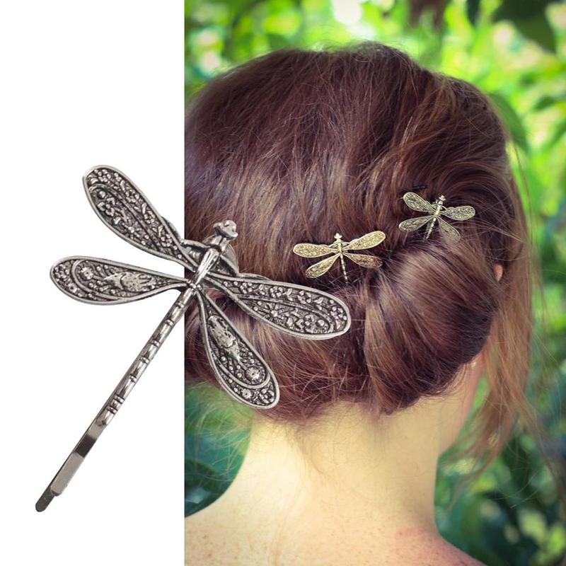 Pince à cheveux libellule Vintage, épingles à cheveux, accessoires pour coiffure de mariée, pince transparente pour cheveux, 1 pièce