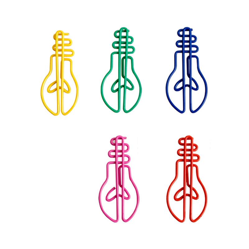 30 szt. Lampa kolorowa żarówka kształt spinacze robić papieru kreatywne klipsy robić znakowania zakładki klipsy robić szkoły ślubnej