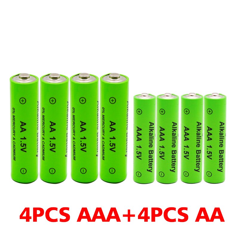 AA + AAA nouvelle pile AA Rechargeable 1.5V AAA alcaline 2100-3000mAh pour torche jouets horloge lecteur MP3 remplacer Ni-Mh batterie: Black
