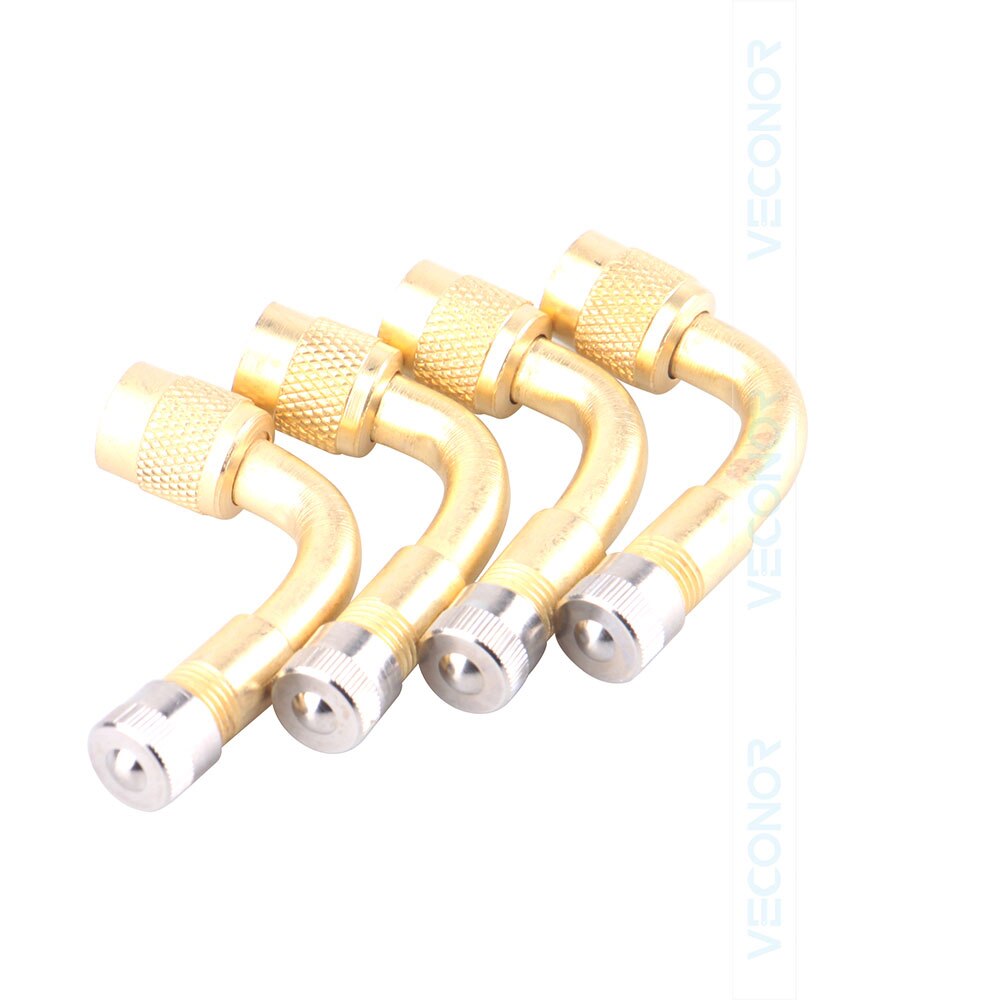 4Pcs Tire Valve Stem Extension With Adapter Copper Material