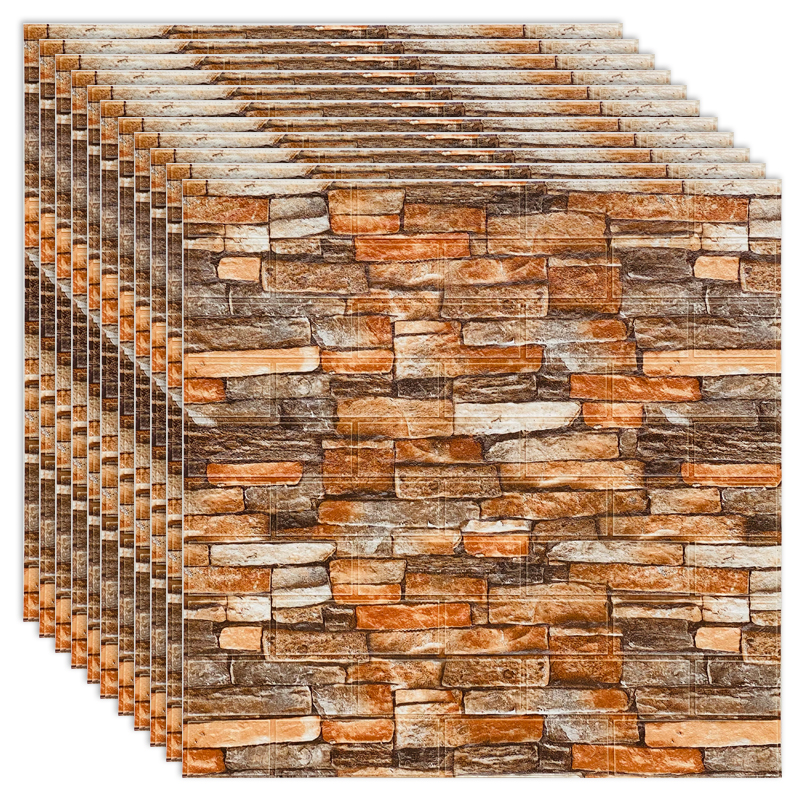 3D Wall Stickers Self-adhesive Wallpaper Brick Panels Waterproof Living Room Kitchen TV Backdrop Decor Bedroom Home Decoration: B