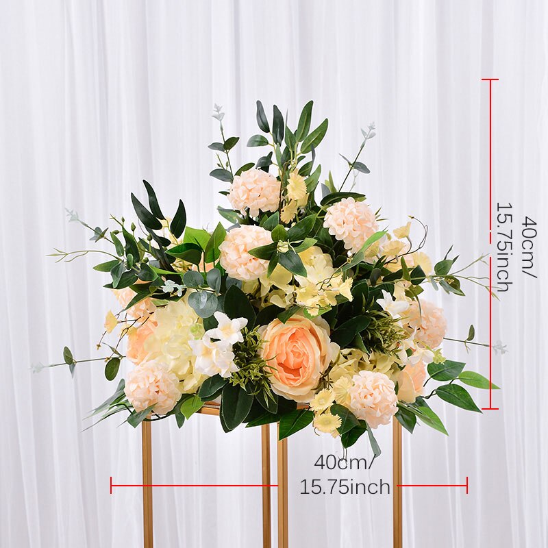 DIY wedding table centrepieces artificial flower ball backdrop wedding decor road lead wall hotel shop party silk flowers