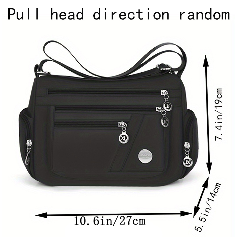style neutral nylon fabric ladies' handbag Oxford cloth shoulder strap crossbody bag travel bag multi-compartment casual bag
