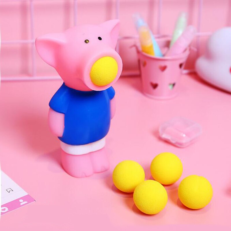 Ball Popper Toy Prank Gadgets Cool Stuff Fun Office Stress Reliever toys Autism Sensory For Children Adult: Pig