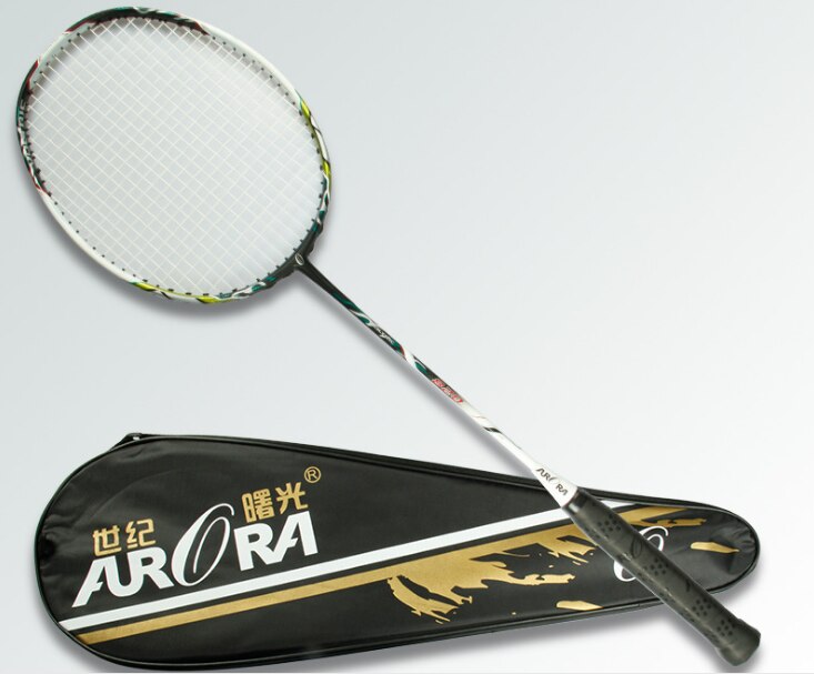 Carbon badminton racket ultra light carbon fiber racket competition training: Black