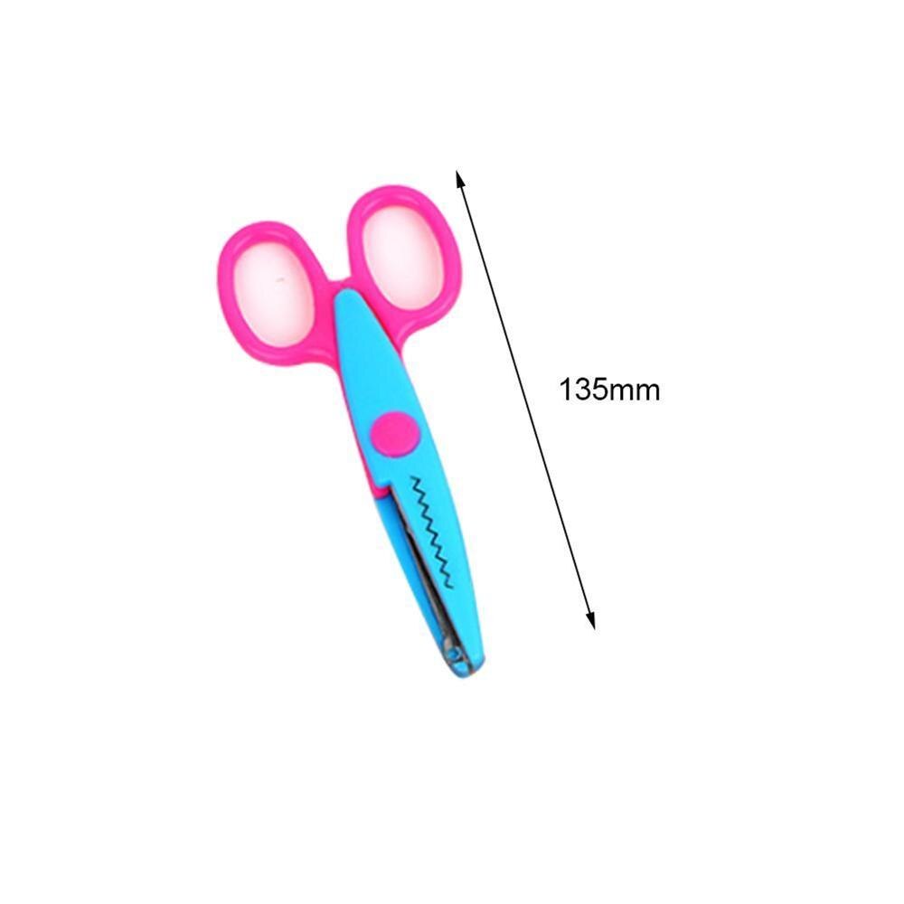 1 pcs Handmade Children DIY 6 Patterns Album Lace Scissors Lace Photo Cartoons Card Scissors Scissors Pattern X5G5