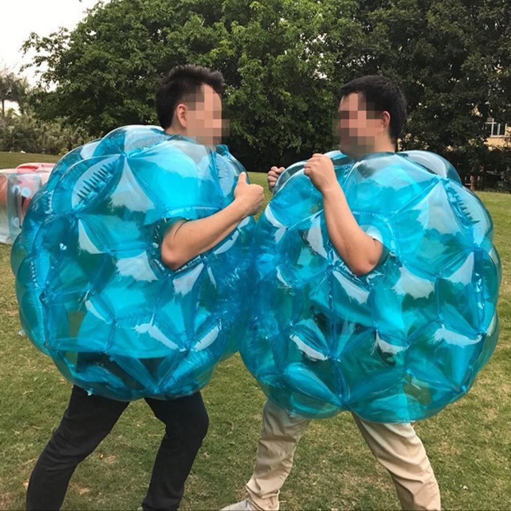 Bolha pára-choques bolas azul 90 cm pvc colisão bola inflável bolha bola atlético par