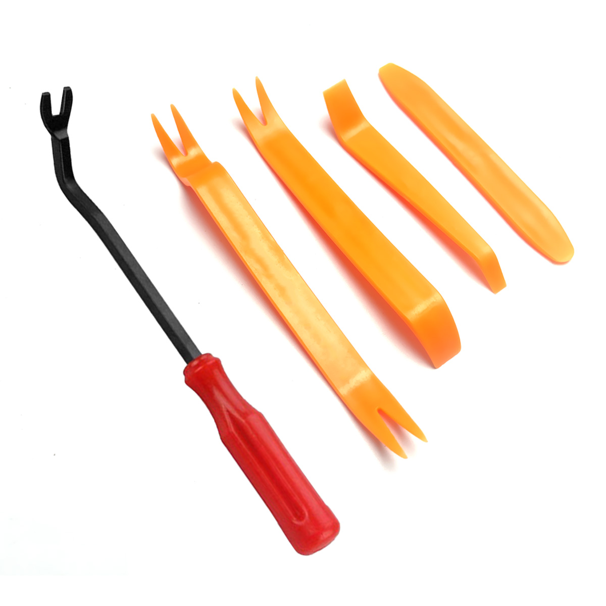 Herramientas para puertas y ventanas de paneles de coche, herramientas de decoración de interiores, herramientas de palanca de plástico, clip para puerta de coche, herramientas de instalación y extracción de paneles: Blanco
