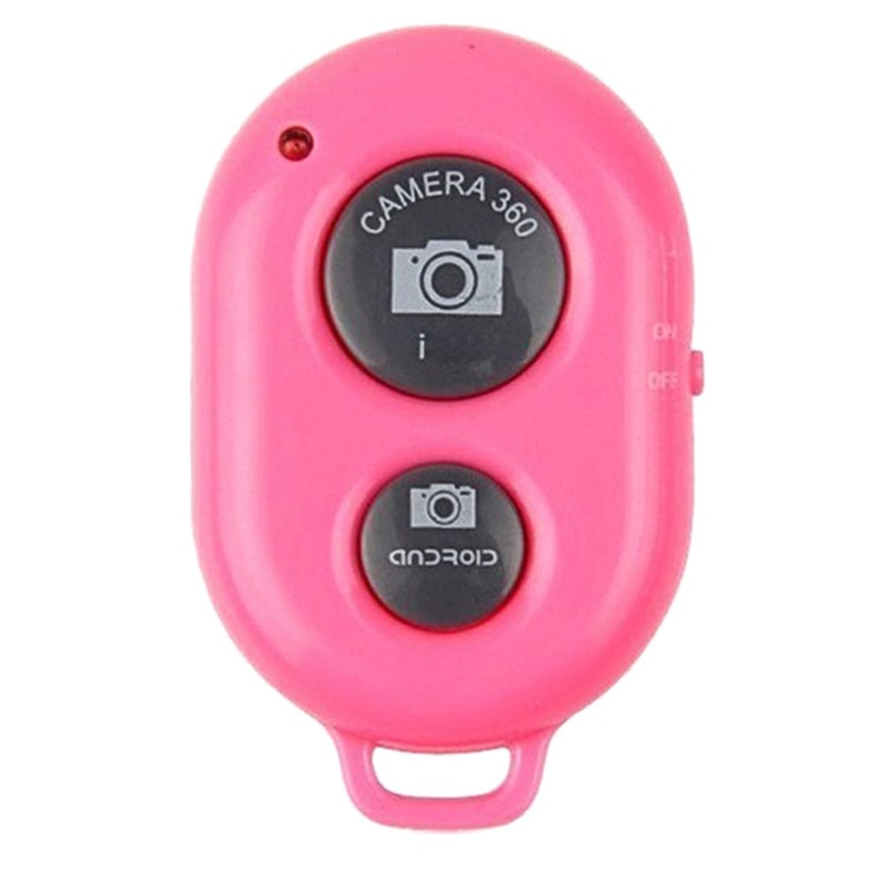 Wireless Bluetooth Smart Phone Camera Remote Control Selfie Stick Shutter for Android IOS LHB99: Pink
