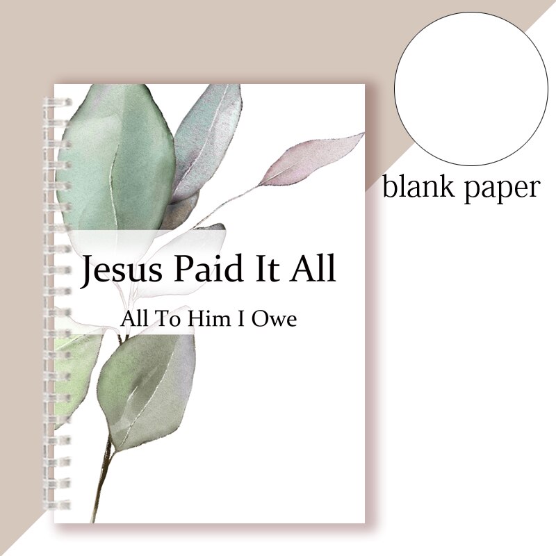 Jesus Paid It All All To Him I Owe - Spiral Notebook Scripture Hymn Writing Memo Note Book Bible Verses Quote Christian Faith: 2
