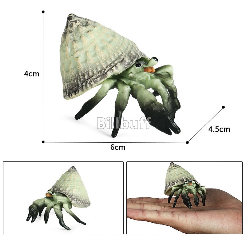 Simulation Meer Leben Modelle Ebene Aktion Einsiedler Krabbe Krabbe Seepferdchen Seesterne Figuren Figuren Pädagogisches spielzeug für freundlicher: Tier Zahlen-K