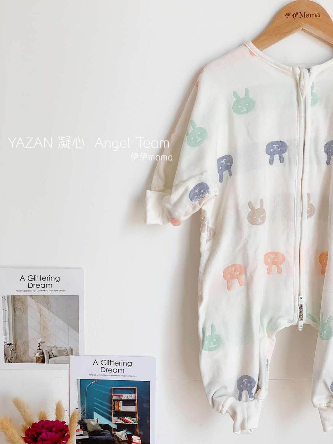 Algodão gaze saco de dormir bebê musselina algodão infantil verão dos desenhos animados para a criança dormir saco crianças cama pijama macio macacão