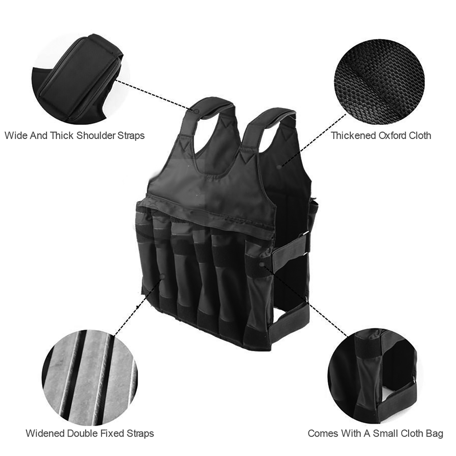Allenamento fitness 50kg carico massimo regolabile allenamento vuoto gilet pesi vuoto fitness gilet pesi vuoto