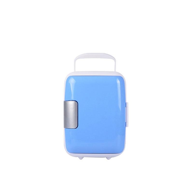 4L Mini araba elektronik buzdolabı Ultra sessiz düşük gürültü soğutucular araba Mini buzdolapları dondurucu soğutma ısıtma kutusu: Blue