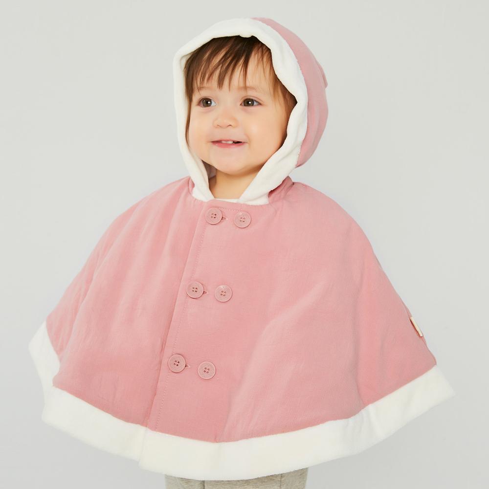 Pureborn unisex baby poncho jakke med hætte til småbørn bomuld quiltet tyk kappe poncho baby dreng pige outwear autostol poncho