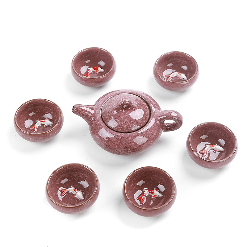 Multicolour Healthy Tea Set Afternoon TeaSet For Office Tea Room&Home Chinese Leisure Tea Ceremony Kung Fu Tea Tools Tea Pot&Cup: light yellow