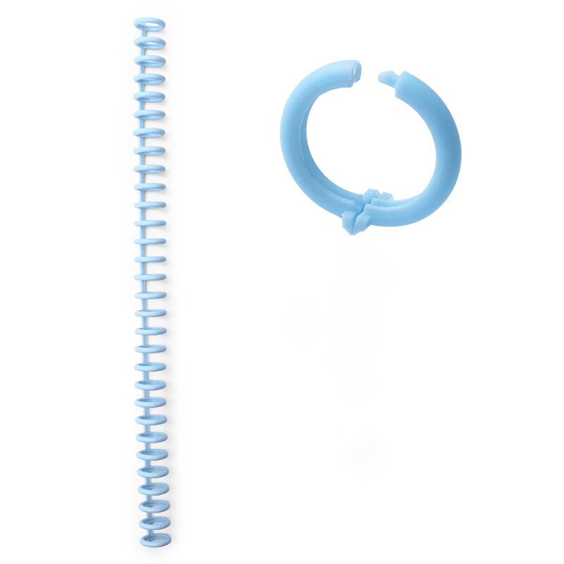 2pcs 30-hole Binding Strip Diameter 12mm Loose-leaf Ring for Book Paper Binding Cropable Plastic Binding Strips Office Supplies: blue