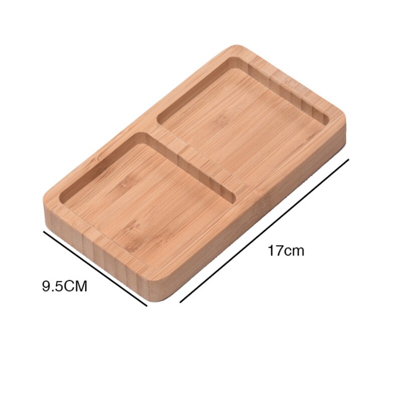 Japanese Style Bamboo Grid Plate Wood Fruit Dessert Bread Cake Plate Bowl complementary Food Plate Barbecue Plate: A