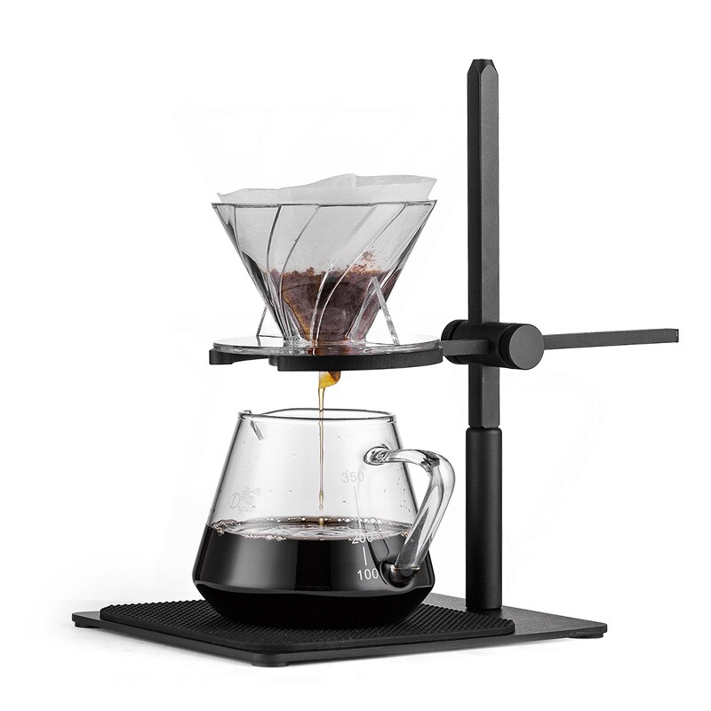 Hand Brewed Coffee Filter Set with V60 Glass Coffee Pot Hand Brewing Pots Coffee Pour Over Coffee Kettle Pot Dripper Stand Cup