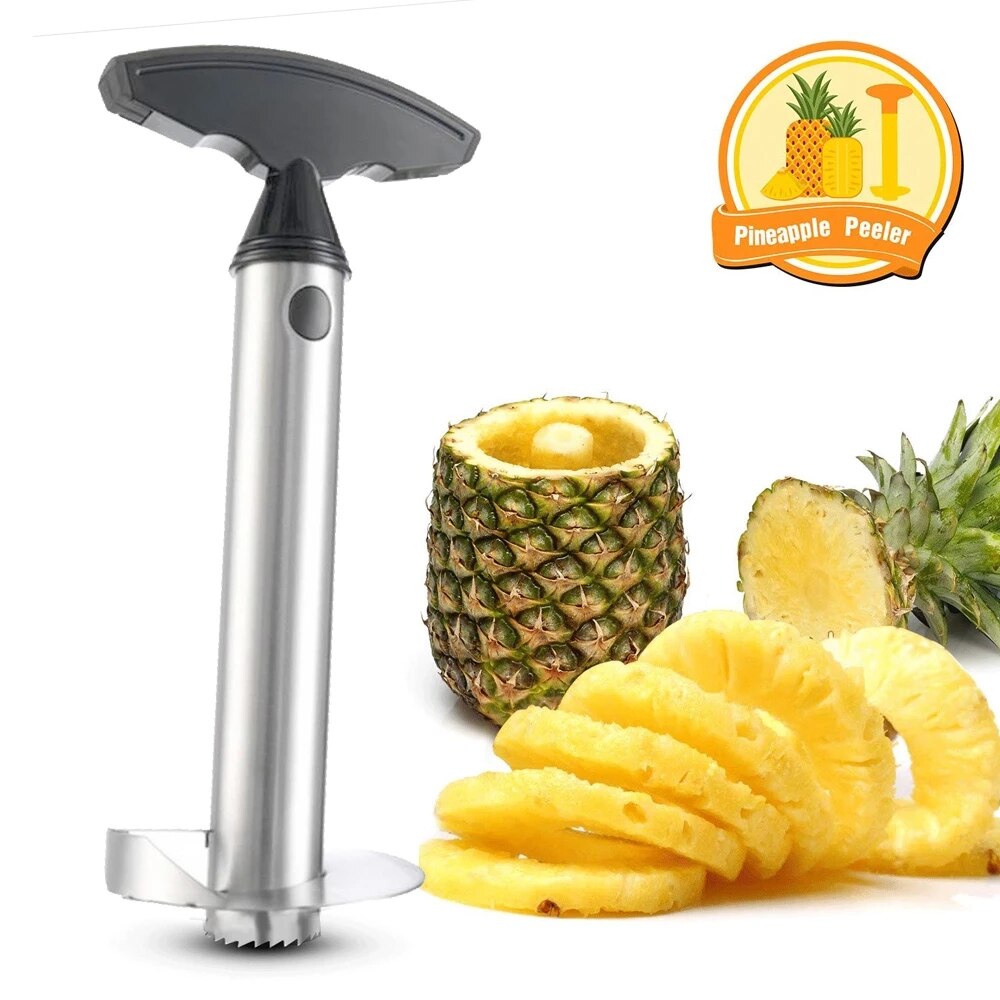 Rvs Ananas Corer Peeler Cutter Slicer Core Fruit Snoeier Snijgereedschap Slice Fruit Mesje Accessoires