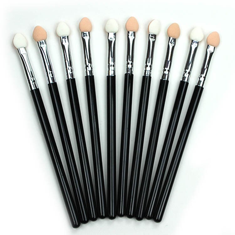 1/5/10PCS Portable Wood Handle Sponge Makeup Stick Eye Shadow Nose Shadow Lip Applicator Brush Cosmetic Tools Accessories