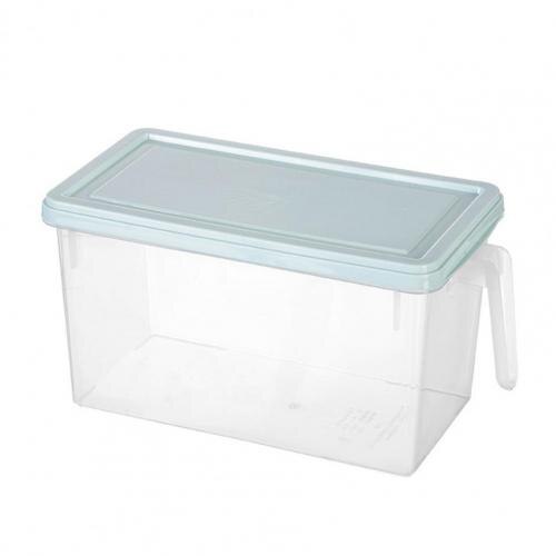 Storage Box Portable Refrigerator Fridge Sealed Food Fruits Storage Box Organizer Container Food Container Plastic Keep Fresh: Blue