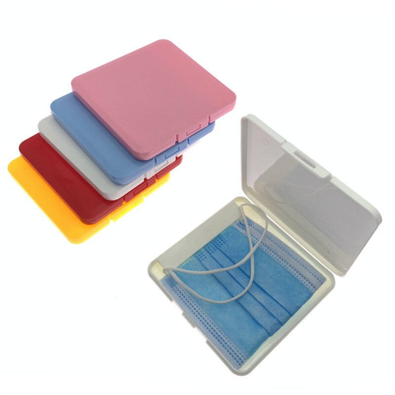 Portable Dustproof Face Shield Mask Storage Box Moisture-Proof Disposable Face Nose Cover Organizer Holder Mask Storage Case