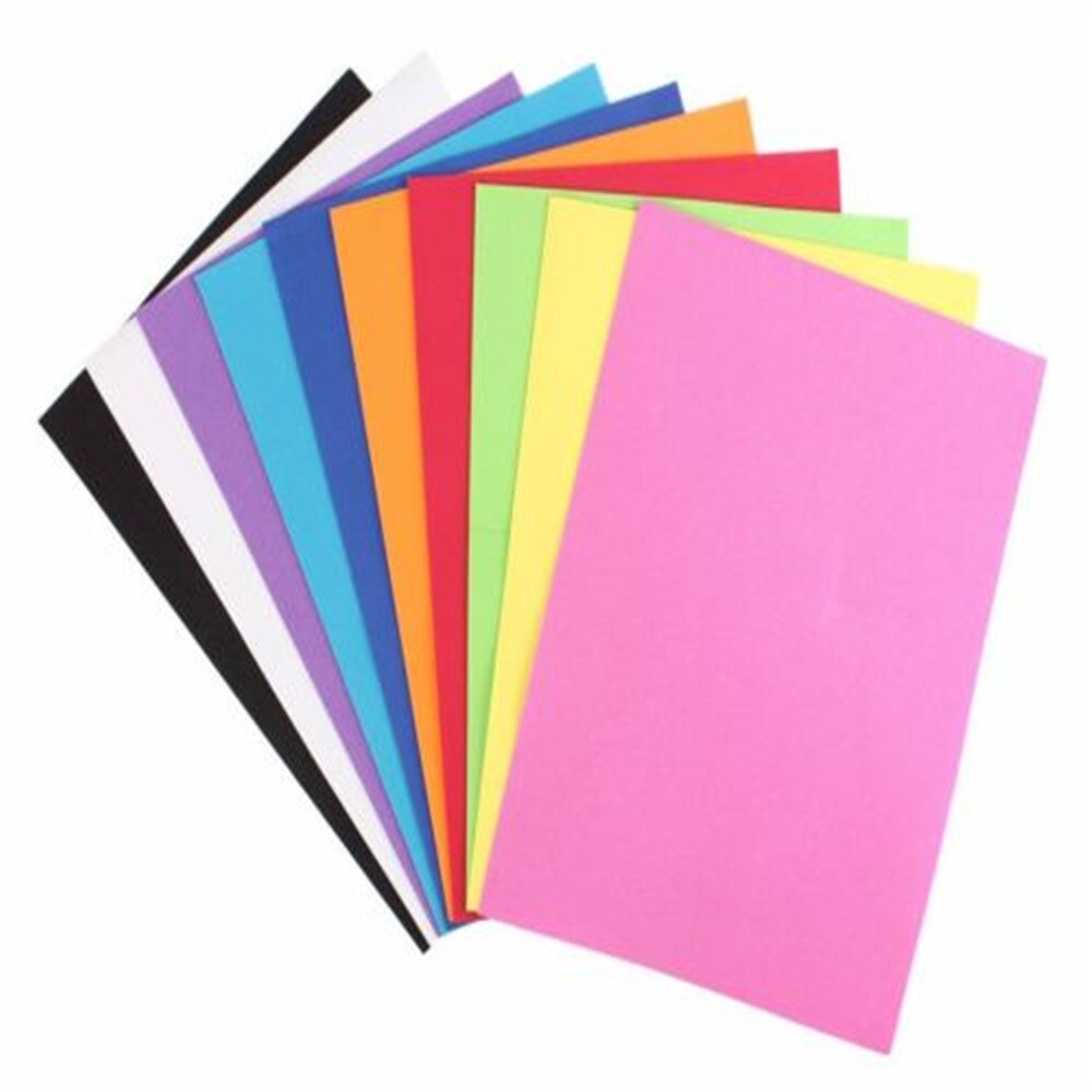 10 Sheets Multicolor A4 Paper Kids Handmade Diy Hand Crafts Color Paper Sponge Foam Paper: Default Title