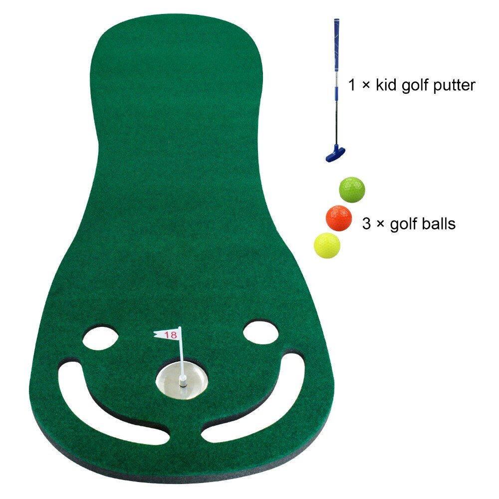 Indoor Golf Putting Green Mat Practice Outdoor Training Pad For Kid Game Carpet: Default Title