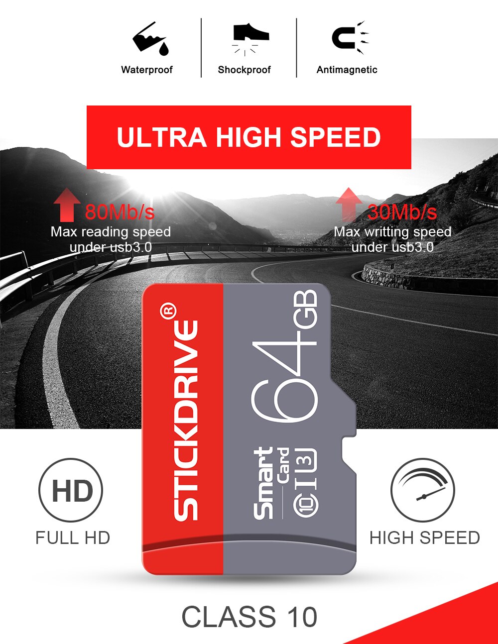 Hoge snelheid micro sd kaart 4gb 8gb 16gb 32gb microsd geheugenkaart 64gb 128gb flash kaart sdhc/sdxc klasse 10 tf /  sd met adapter