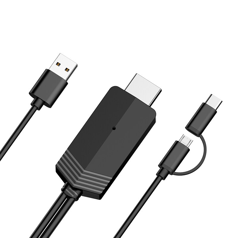 1080P TV stick HDMI Cable LD24 High Compatible With Phones With Micro USB/Type-C Interface Support CellPhone With Android System