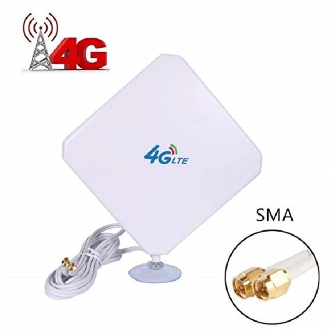 Antenne WiFi 3G/4G LTE double Mimo avec connecteur mâle SMA, Booster de Signal pour routeur CPE: Indoor SMA 2.8M